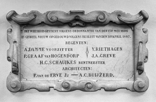 Gedenkplaats burgerweeshuis (bron: Rijksdienst voor het Cultureel Erfgoed)