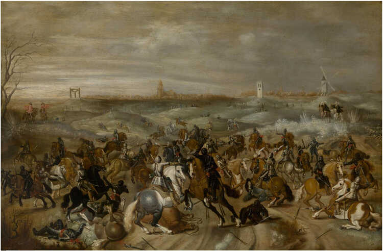 De Slag van Leckerbeetje door Sebastian Vrancx (1573-1647). (Bron: Sebastiaen Vranckx, 1600-1631, Groeningemuseum)