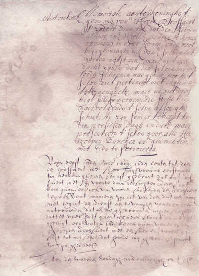Handschrift van Aert van Hoeck
