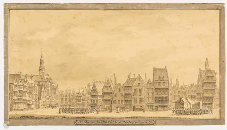 Cornelis Pronk en Abraham de Haen Markt van Hertogenbosch