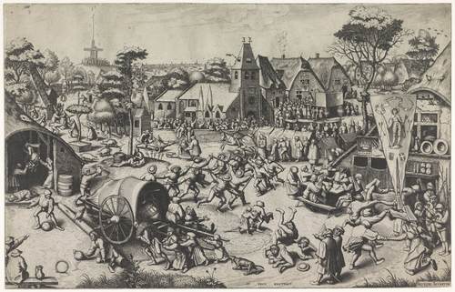 Kermis van St Joris, Johannes of Lucas van Doetechum naar Pieter Breugel, Rijksstudio, 1557 - 1561