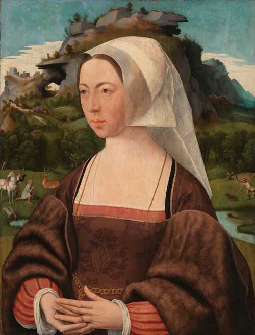 Portret van een onbekende vrouw door Jan Jansz Mostaert omstreeks 1525. (Bron: Rijksmuseum)