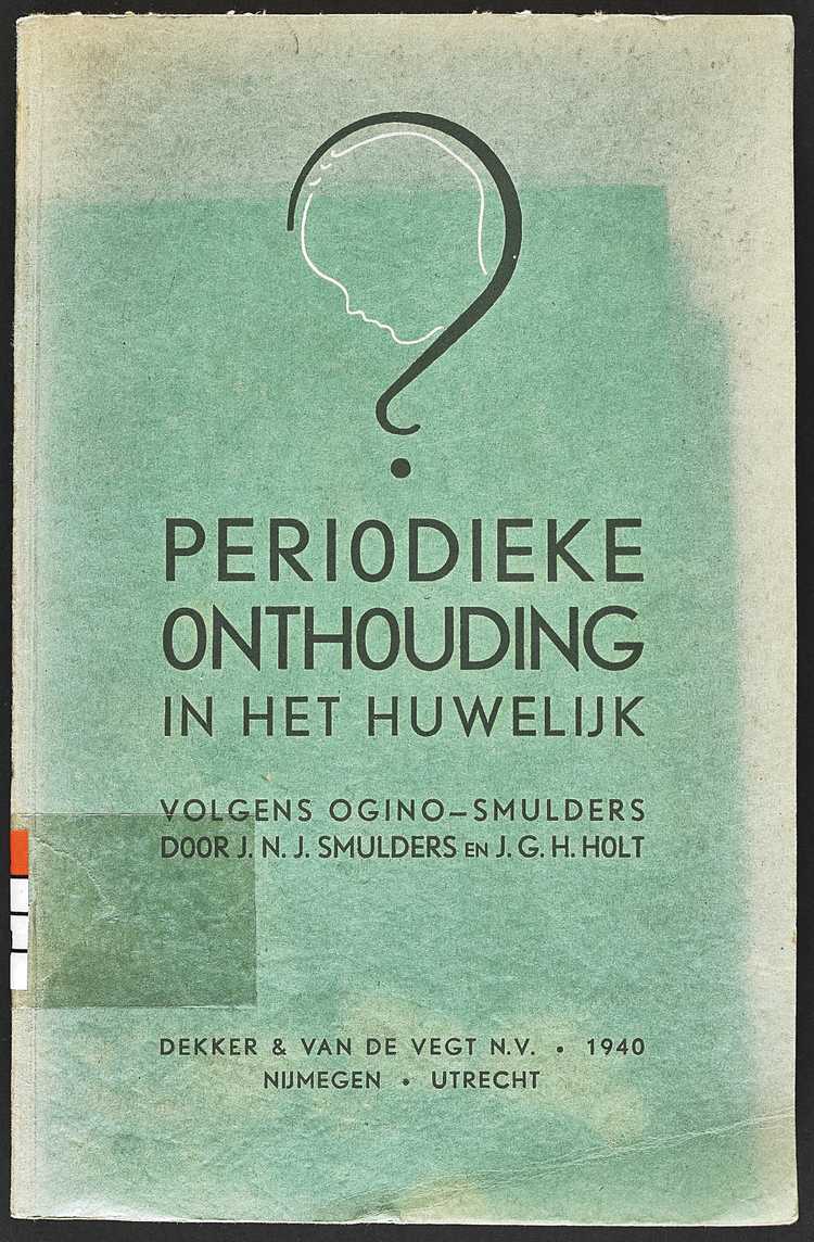 De kaft van het boek Periodieke onthouding in het huwelijk door Jan Smulders