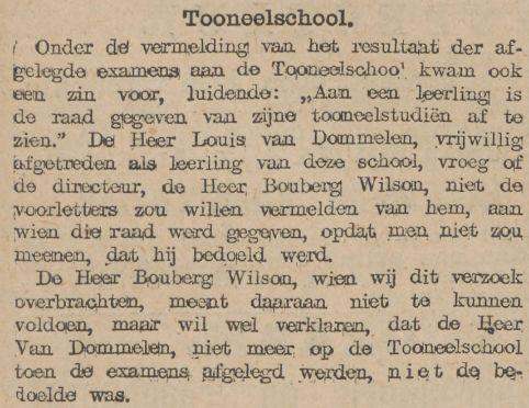 Tellegen Tooneelschool Amsterdam 1904 Het nieuws van den dag 13-6-1904