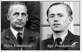 Vluchtcommandant Kiewnarski en boordschutter Sergeant Frankowski.
