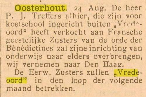 Persbericht ‘Tilburgsche courant’, 29-08-1901
