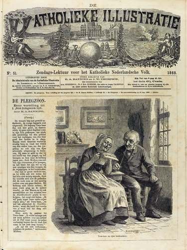 Voorblad van de Katholieke Illustratie, nummer 51 uit 1868. (Bron: Brabant-Collectie Tilburg)