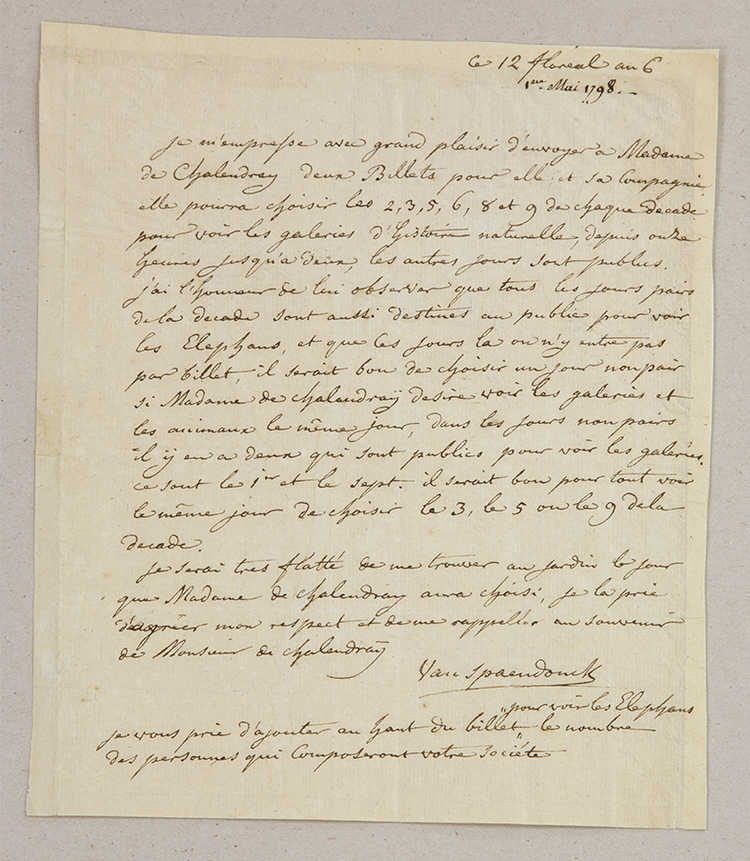 Brief Van Spaendonck - 17860