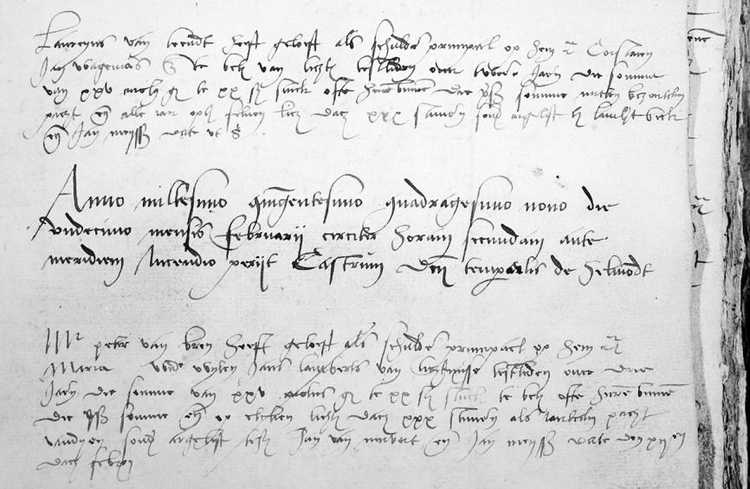 Schepenprotocol Helmond, Brand Kasteel (Bron: RHCe, 1549)