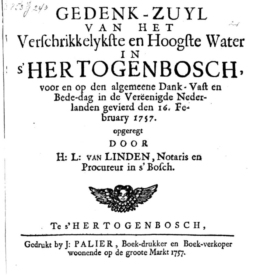 Spiksplinternieuw Een gedicht over de watersnood van 1757 in 's-Hertogenbosch KO-58