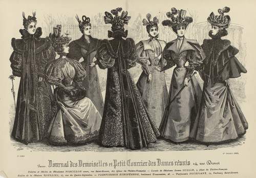 Journal des Demoiselles et Petit Courrier des Dames Réunis, 1 octobre 1895. (Bron: Rijksmuseum, inventarisnummer RP-P-2009-3766)