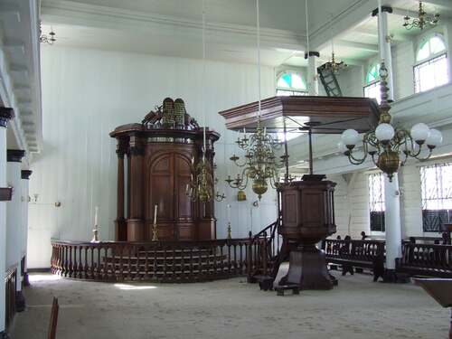 De synagoge Neve Shalom in Paramaribo, Suriname. (Foto: Milton Vasilda, jaartal onbekend)