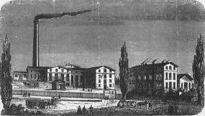 2De Aktien-Zuckerfabrik Eichthal (1865), waar Ulbo Jetze Heerma van Voss in 1892 stage liep. (Bron: fotograaf onbekend, collectie Muzeum cenných papírů)