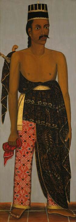 Een portret van een Javaanse regent, of "bupati", waarschijnlijk gemaakt door een niet-westerse kunstenaar. (Bron: anoniem, ca. 1820-1870, Rijksmuseum Amsterdam)