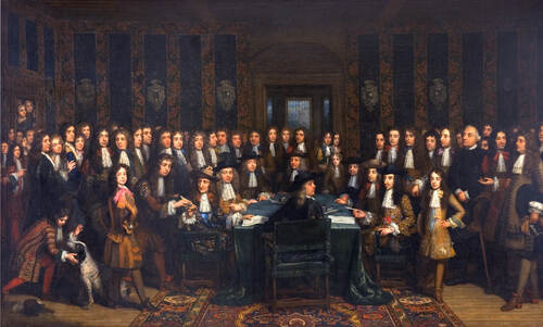 De Vrede van Nijmegen in 1678 door Henri Gascar (Bron: Museum Het Valkhof)