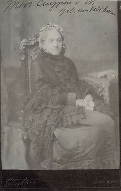 Portret van Anna Maria Carolina Cuypers-van Velthoven in circa 1805-1887. (Foto: Firma Schreurs (v/h firma Stutz), collectie Stadsarchief Breda)