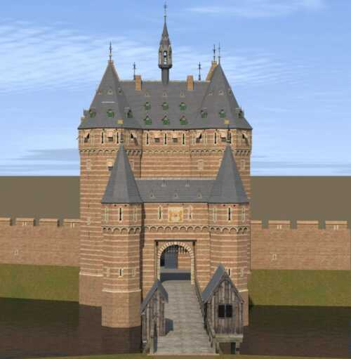 Digitale reconstructie van de Vughterpoort. (Bron Erfgoed s-Hertogenbosch)
