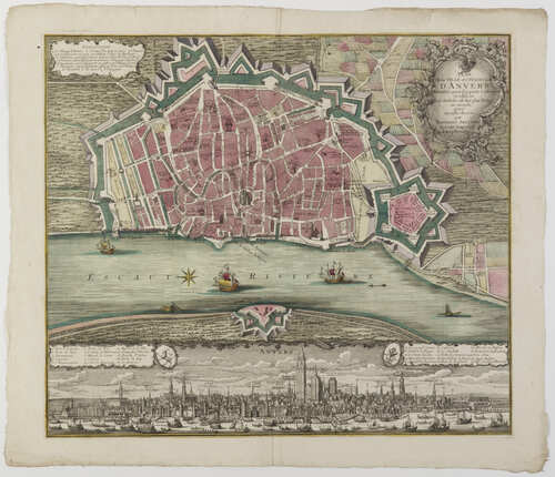De stad Antwerpen met de Citadel aan de rechterzijde.
