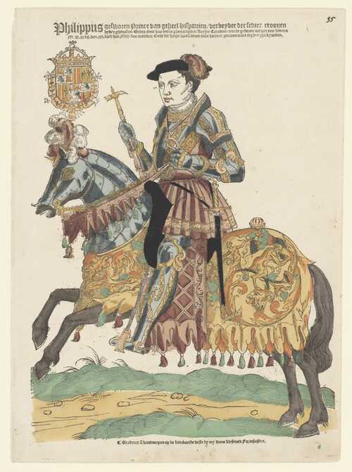 Portret Filips II te paard, 1543-1544